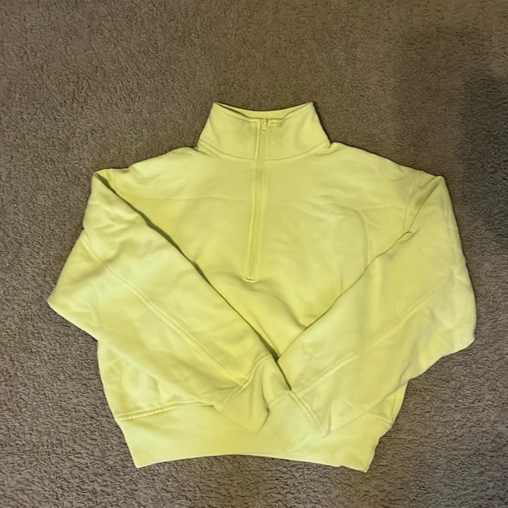 Yellow half zip